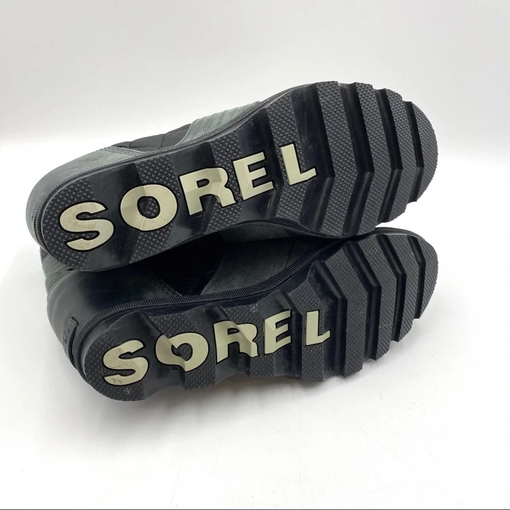 Sorel Lexie Wedge Boots Dark Slate Waterproof Snow Rain Lace Up Booties